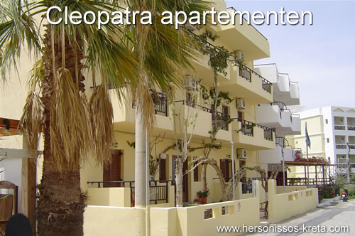 Cleopatra appartementen in Hersonissos, Kreta, Griekenland.