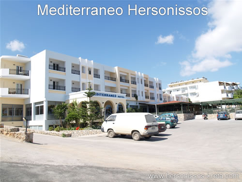 Mediterraneo hotel hersonissos, vrij nieuw hotel aan de verbindingsweg tussen malia en hersonissos.