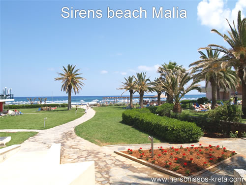 Sirens beach Malia Kreta