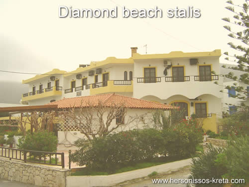Diamond beach stalis, vlak aan zee, dichtbij hersonissos, chersonissos en malia.