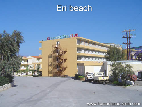 Eri beach hersonissos, chersonissos. kreta. autoverhuur kreta, auto huren eri beach