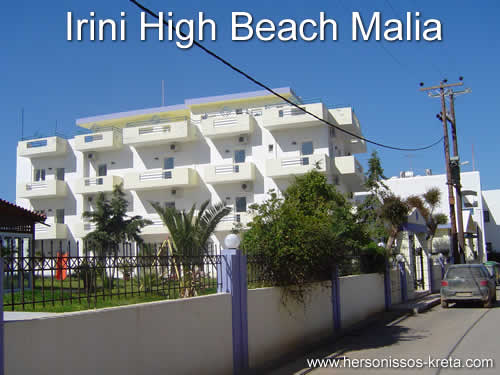 Irini high beach Malia, grote zandstranden, ideaal gelegen, alles op loopafstand.