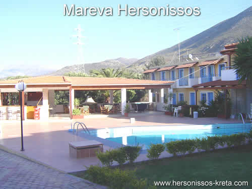 Mareva appartementen Chersonissos. Op de weg naar koutouloufari. Chersonissos Kreta Griekenland.