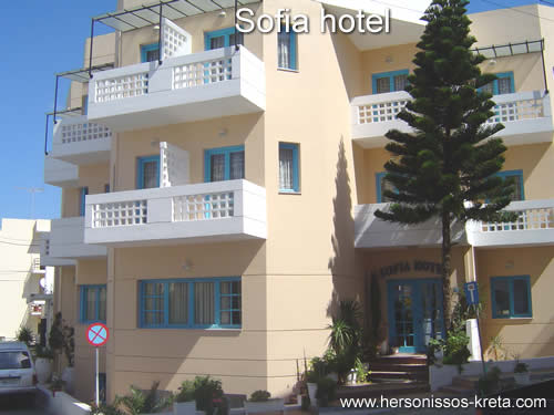 Sofia hotel, in het hartje van Chersonissos, op loppafstand alles onder handbereik. Mooi onderhouden hotel.